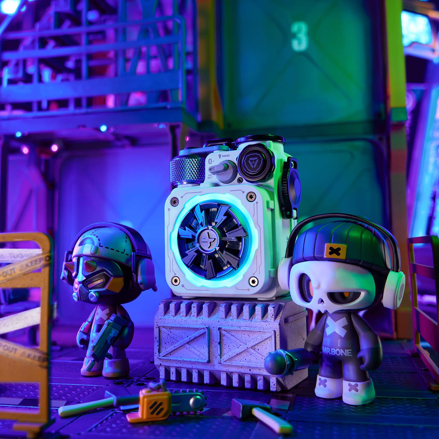 Unleash Your Inner Cyberpunk: Experience the Power of RGB with our Latest Bluetooth Speaker