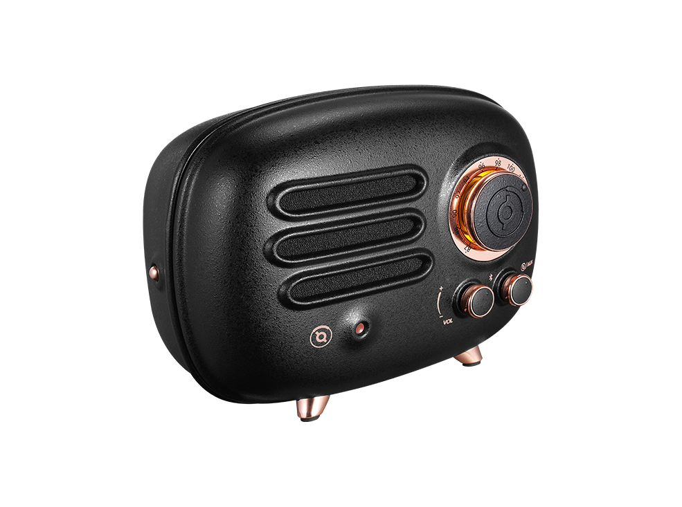 MUZEN Knight Black Portable FM Radio & Bluetooth Speaker