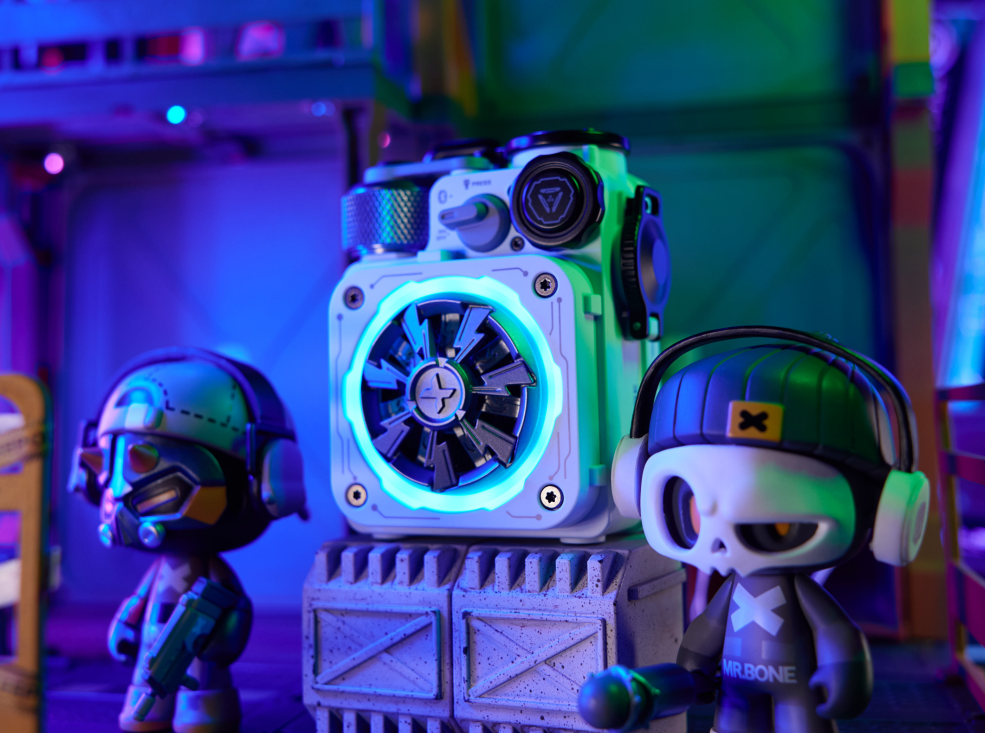 led light cyber cube speaker