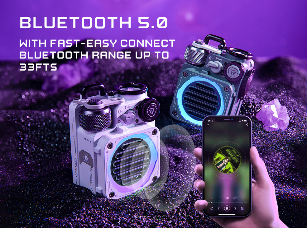 MUZEN Cyber Cube Standard RGB Futuristic Bluetooth Speaker