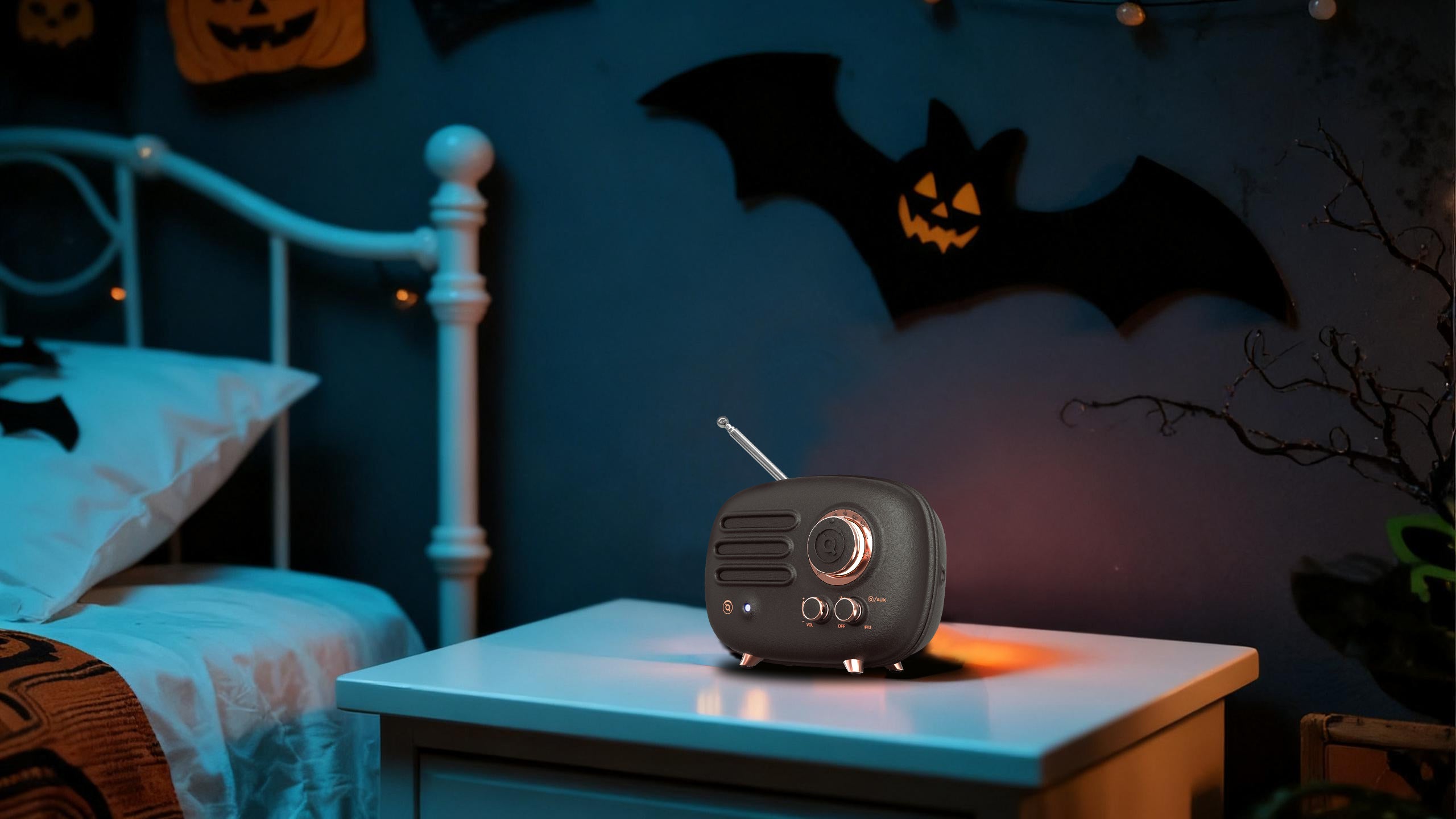 MUZEN Knight Black Portable FM Radio & Bluetooth Speaker