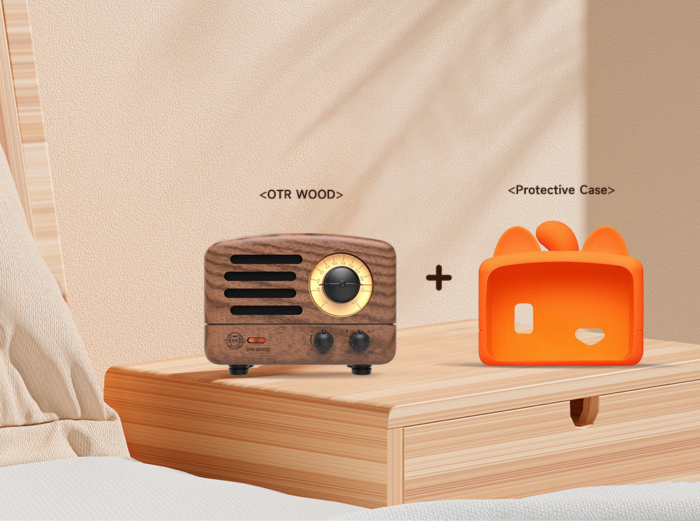 MUZEN OTR Wood and Utopia Retro Portable FM Radio Bluetooth Speaker