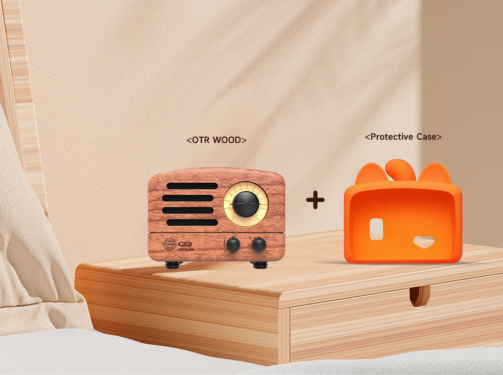 MUZEN OTR Wood and Utopia Retro Portable FM Radio Bluetooth Speaker