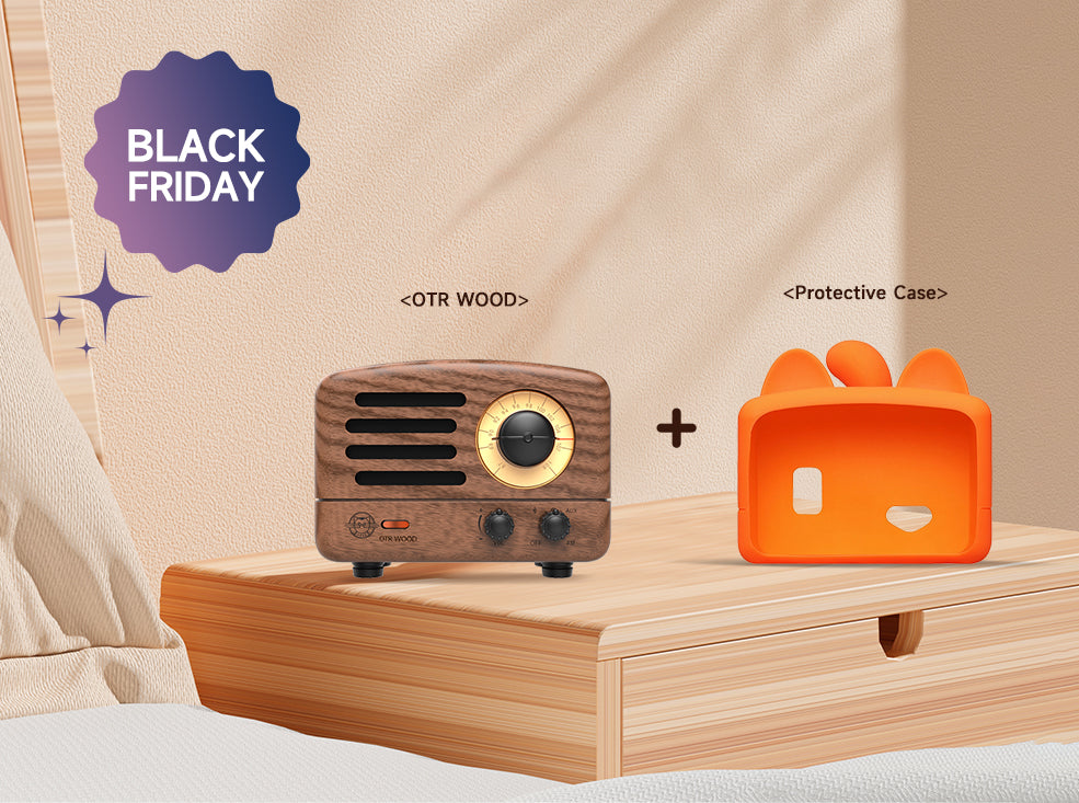 MUZEN OTR Wood and Utopia Retro Portable FM Radio Bluetooth Speaker