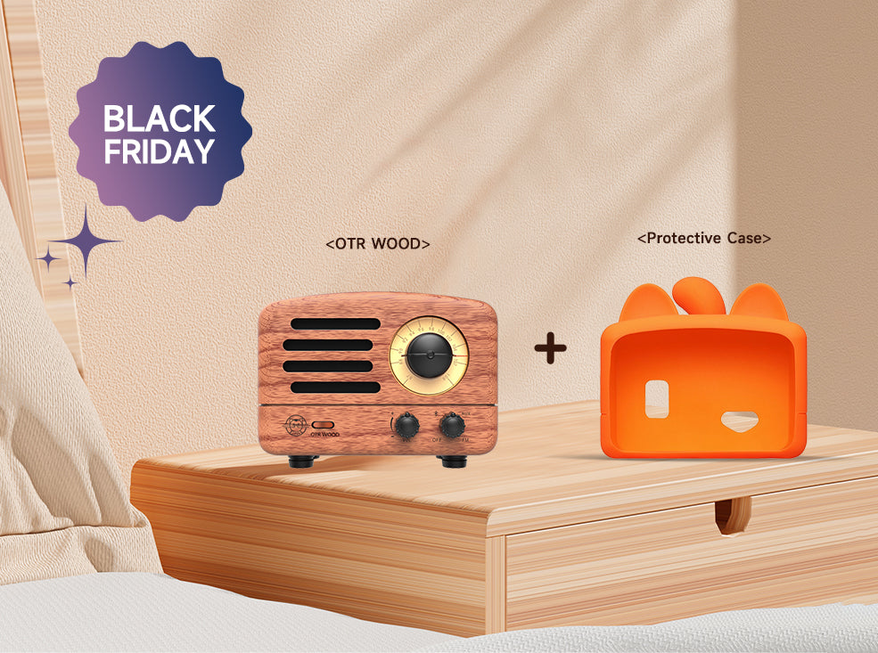 MUZEN OTR Wood and Utopia Retro Portable FM Radio Bluetooth Speaker