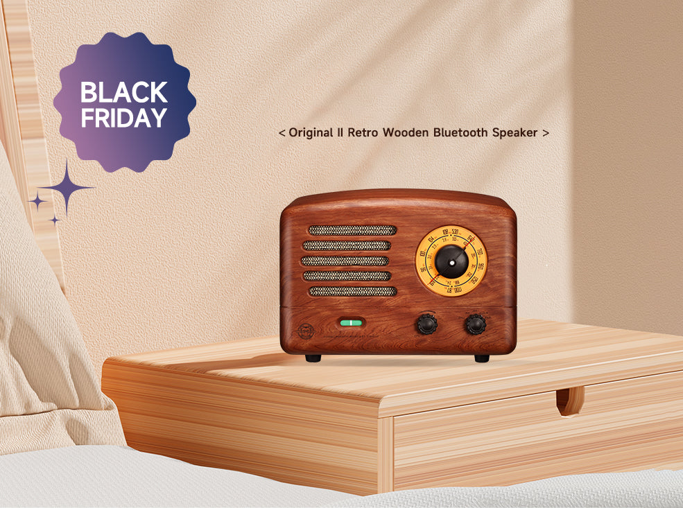 MUZEN Original 2 Ⅱ Retro Wooden AM/FM Radio Bluetooth Speaker