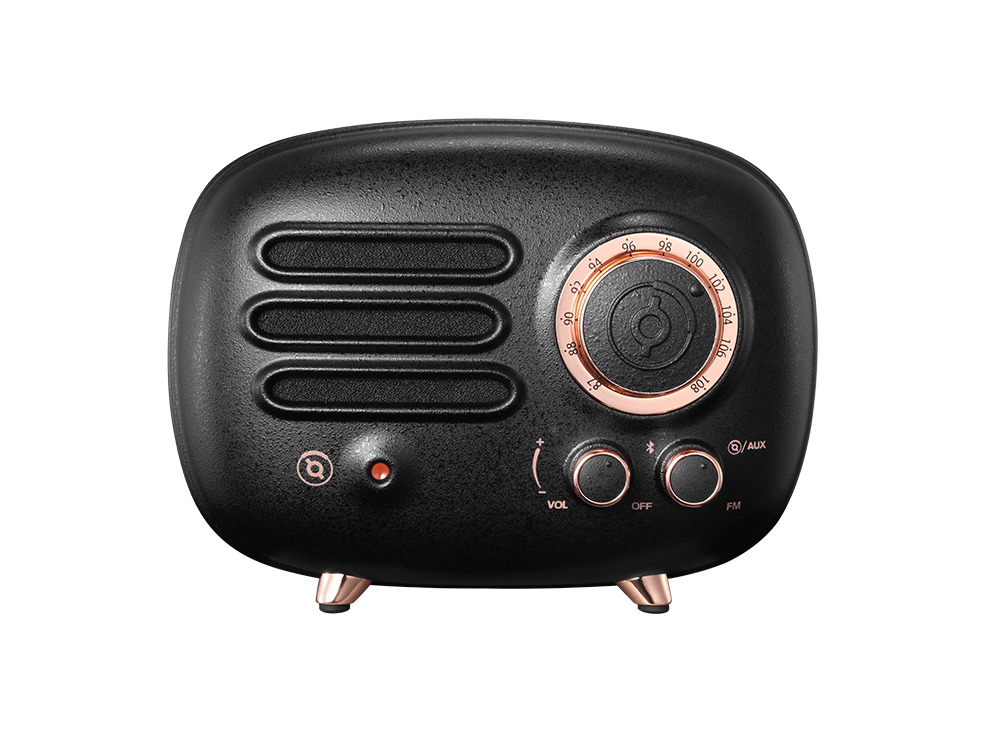 MUZEN Knight Black Portable FM Radio & Bluetooth Speaker