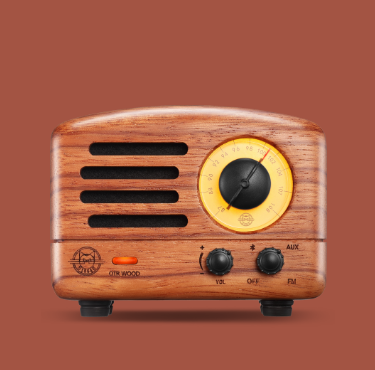 MUZEN OTR Wood and Utopia Retro Portable FM Radio Bluetooth Speaker