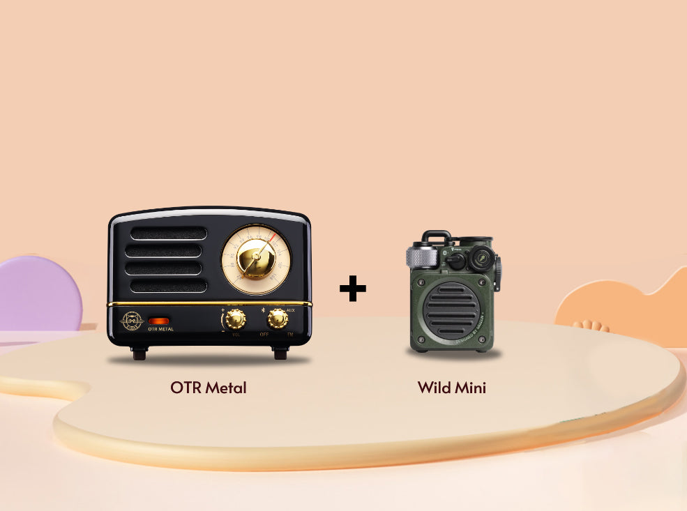 MUZEN OTR Metal Wireless Portable FM Radio Bluetooth Speaker