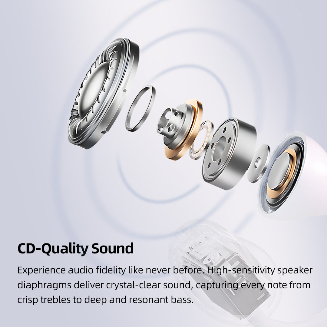 MUZEN Trickle クリップオンイヤフォン シルバー MUZEN Trickle Clip-On Earbuds | Muzen Audio