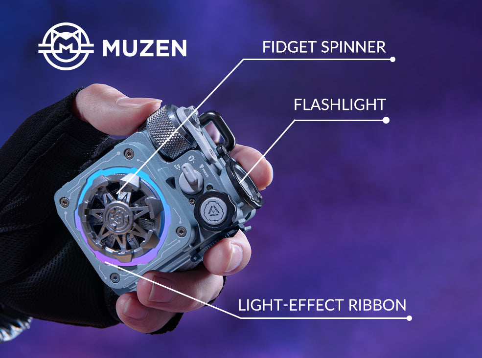 MUZEN Cyber Cube Premium Fidget Spinner RGB Bluetooth Speaker