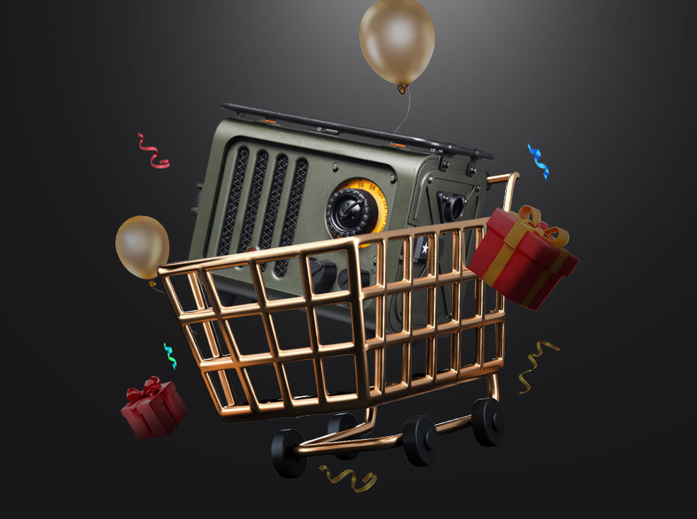 MUZEN Wild Jeep Portable FM Radio & Bluetooth Speaker