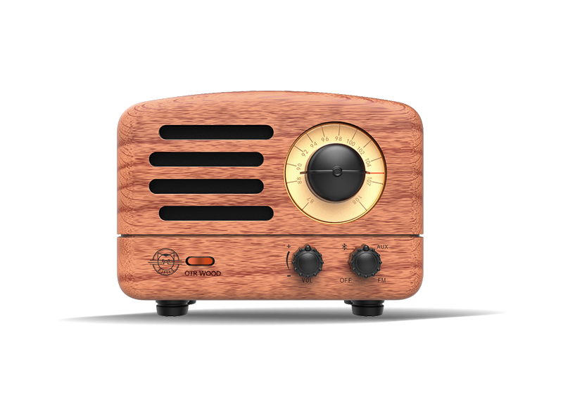 MUZEN OTR Wood and Utopia Retro Portable FM Radio Bluetooth Speaker