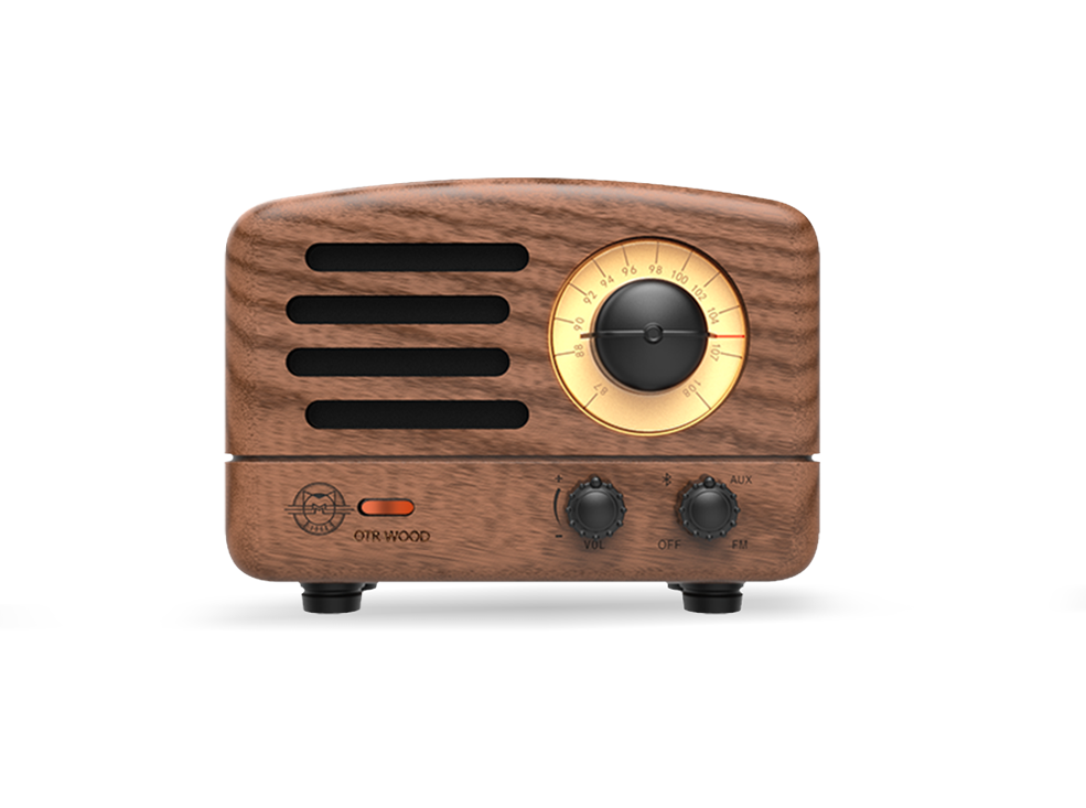 MUZEN OTR Wood and Utopia Retro Portable FM Radio Bluetooth Speaker