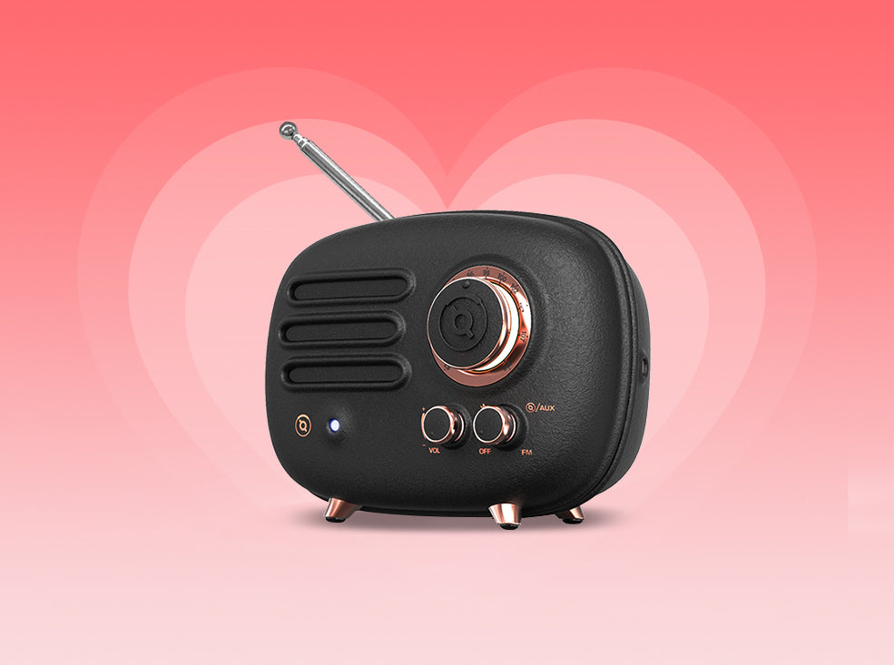 MUZEN Knight Black Portable FM Radio & Bluetooth Speaker