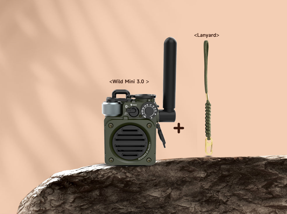 muzen wild mini bluetoothスピーカー カーキ Wild Mini Outdoor Rugged Waterproof Bluetooth Speaker